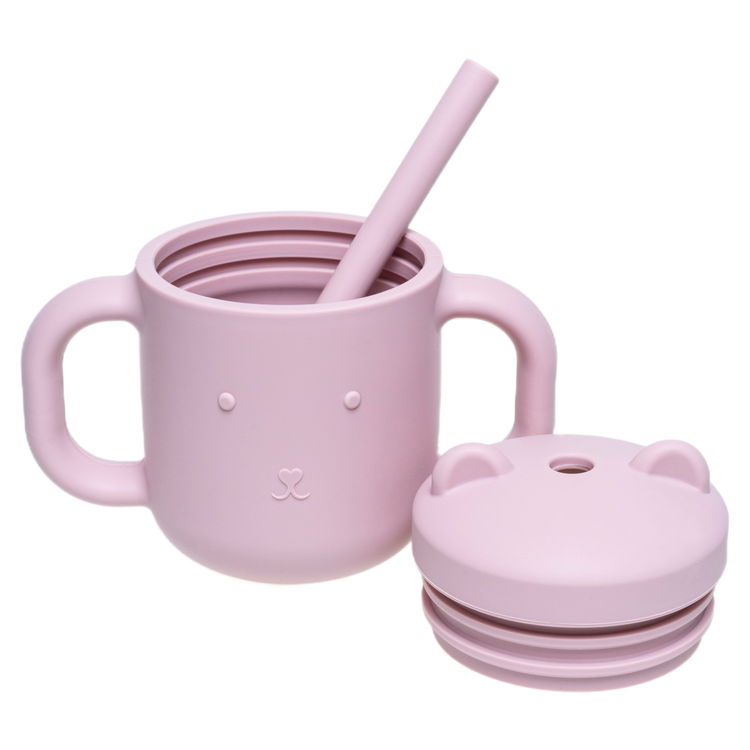 Силиконова чаша със сламка