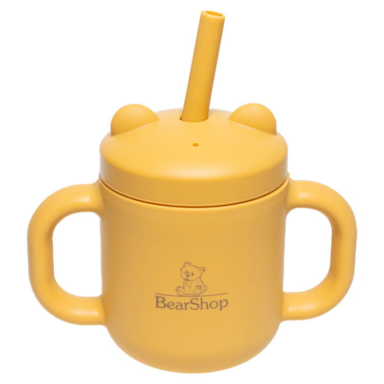 Силиконова чаша със сламка