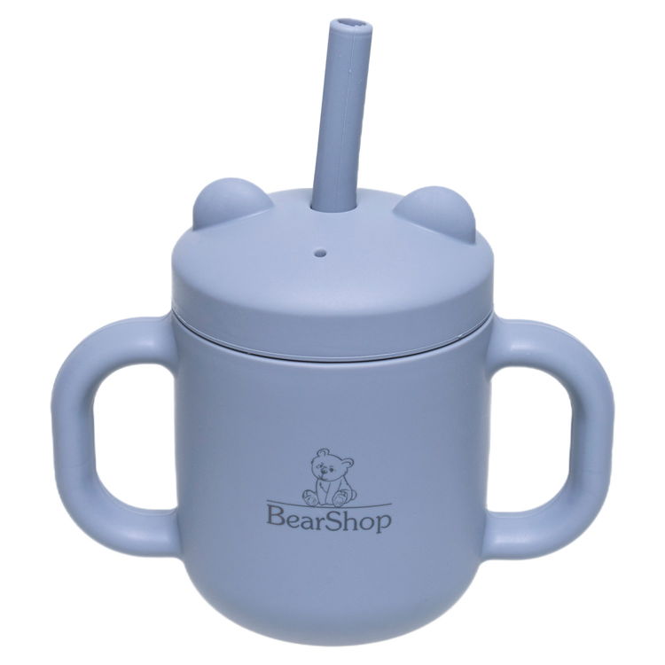 Силиконова чаша със сламка