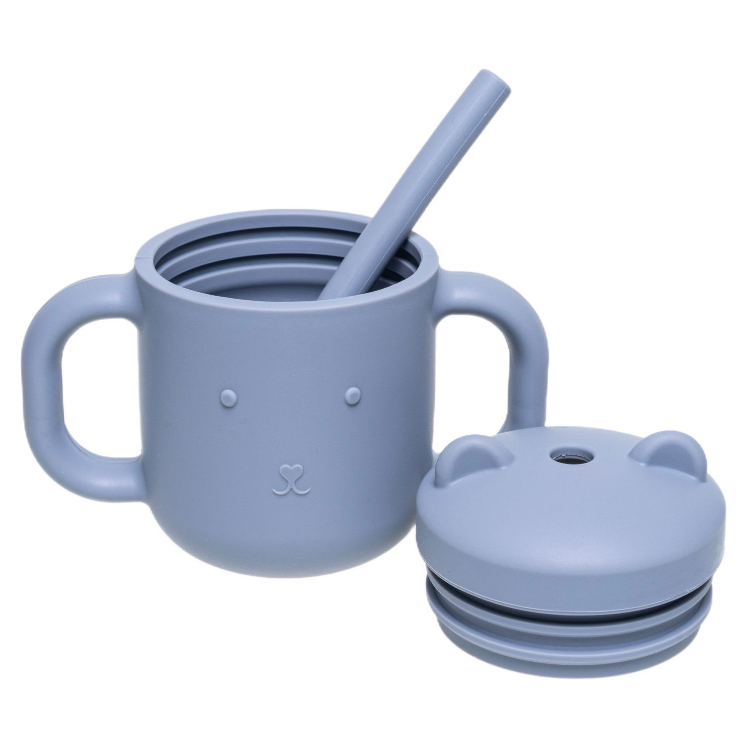 Силиконова чаша със сламка