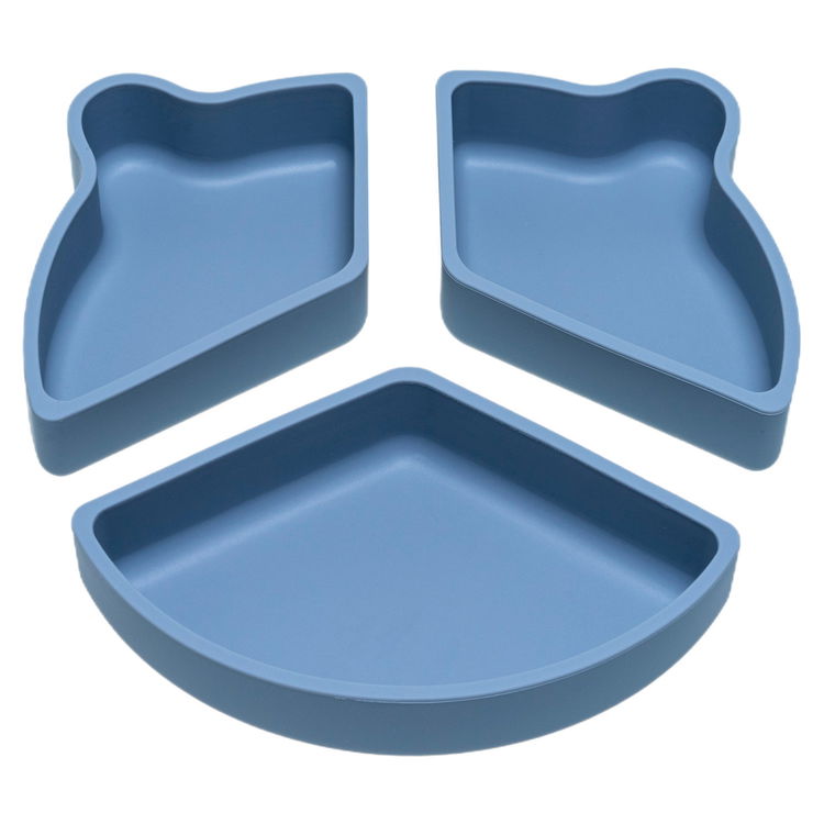 Силиконова чиния с разделения и вакуум