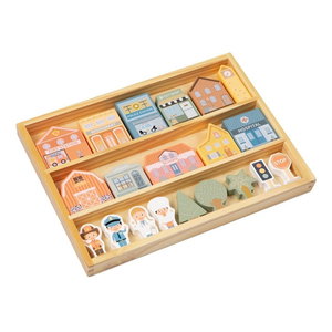 Дървен конструктор с фигури, Град