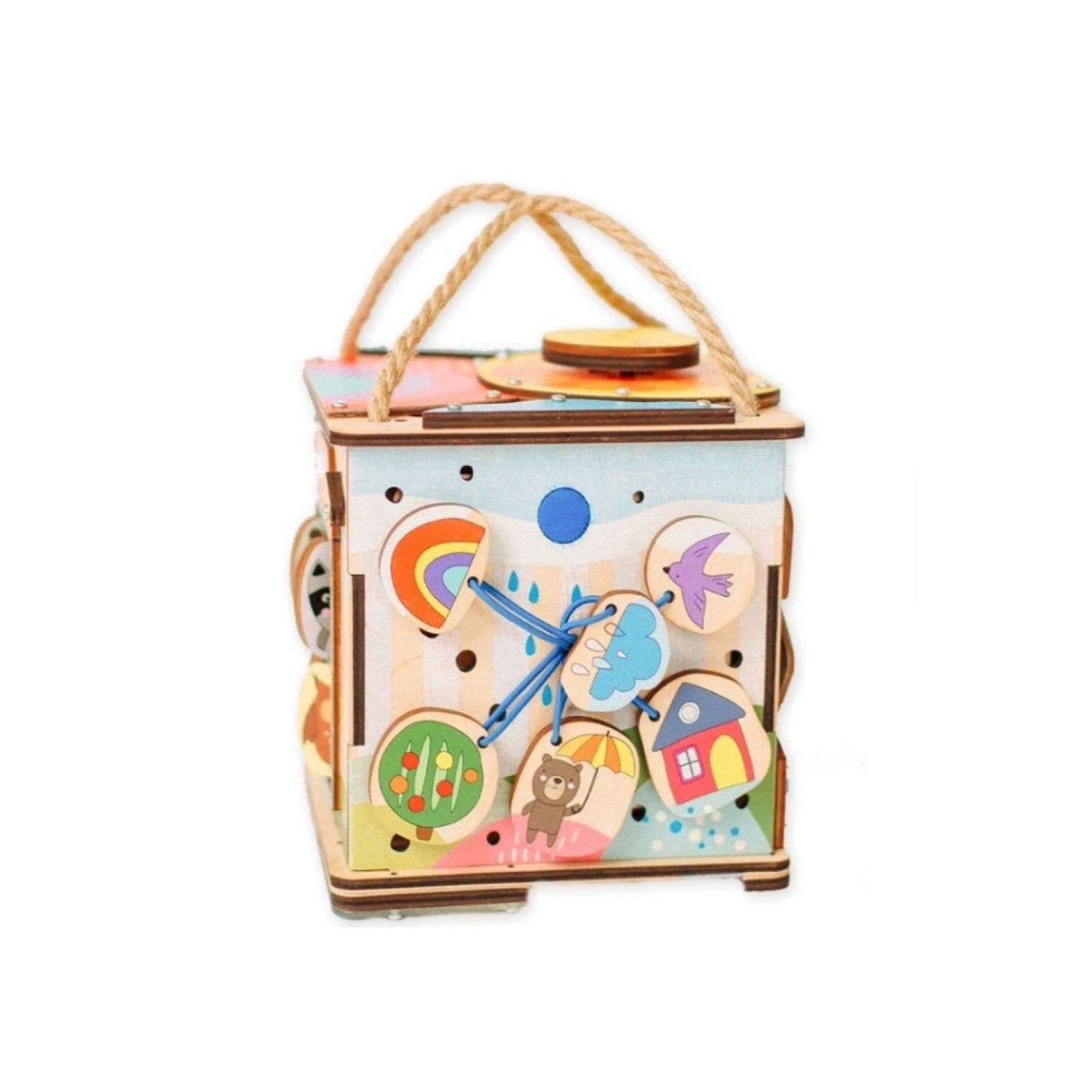 Образователен куб с LED осветление за пътуване