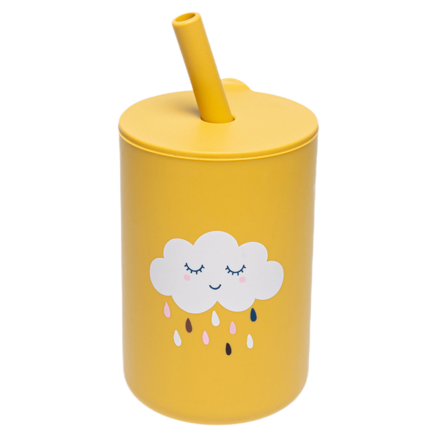 Силиконова чаша със сламка