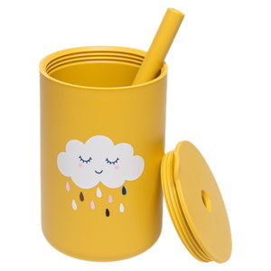 Силиконова чаша със сламка