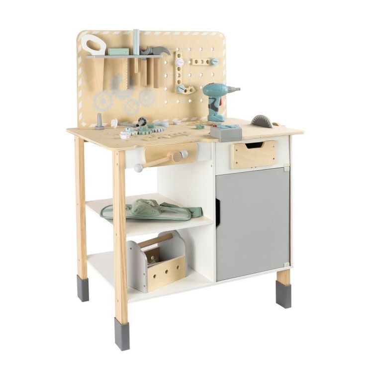 Дървена работилница с инструменти + колан за инструменти