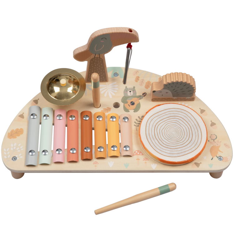 Дървена музикална маса Животни