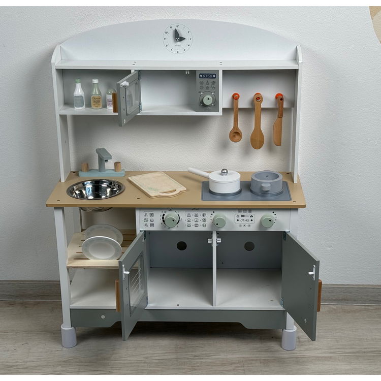 Детска дървена кухня с аксесоари Ели