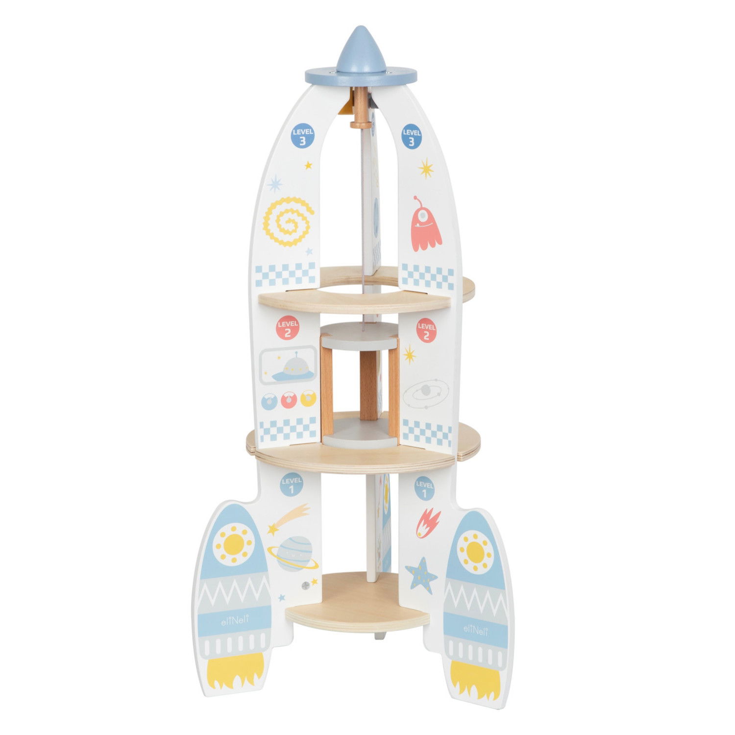 Дървена ракета с асансьор и аксесоари