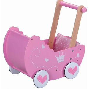 Дървена количка за кукли