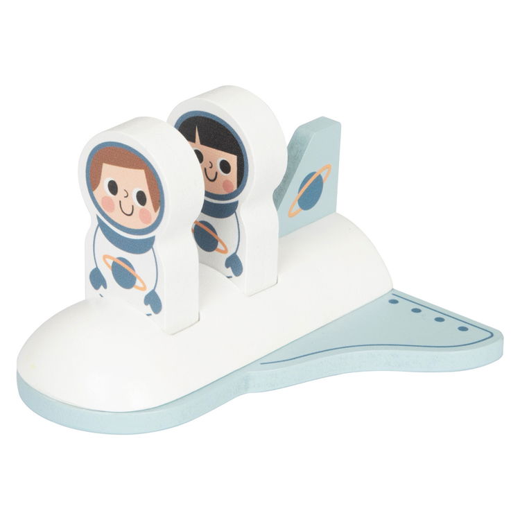 Дървена космическа площадка с ракета