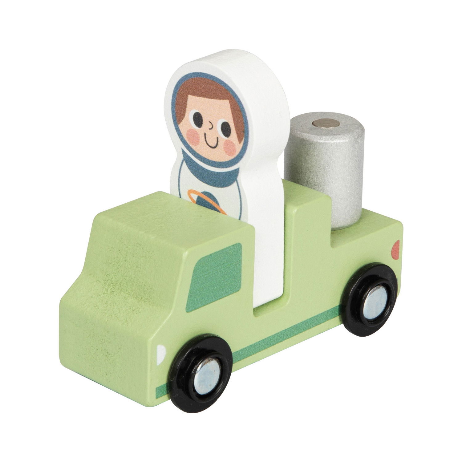 Дървена космическа площадка с ракета