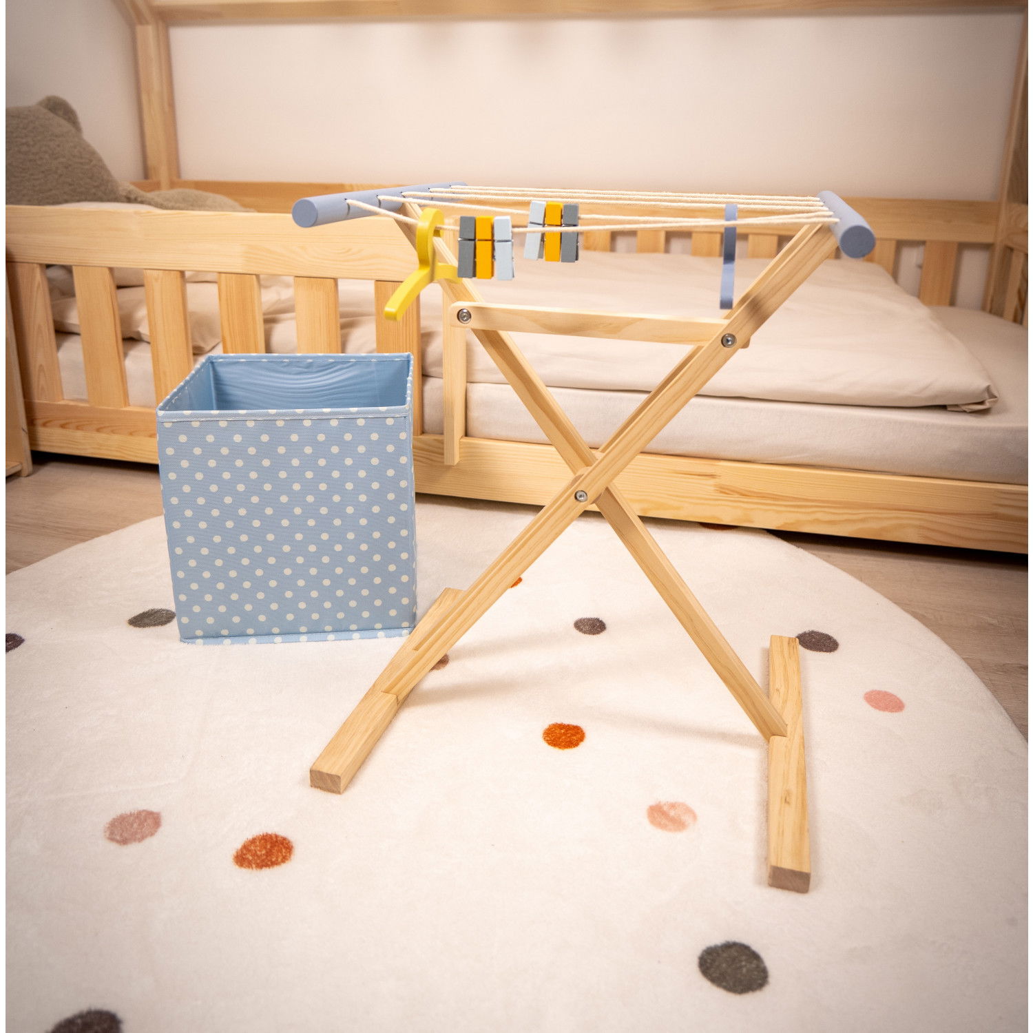 Детско дървено сушило с аксесоари