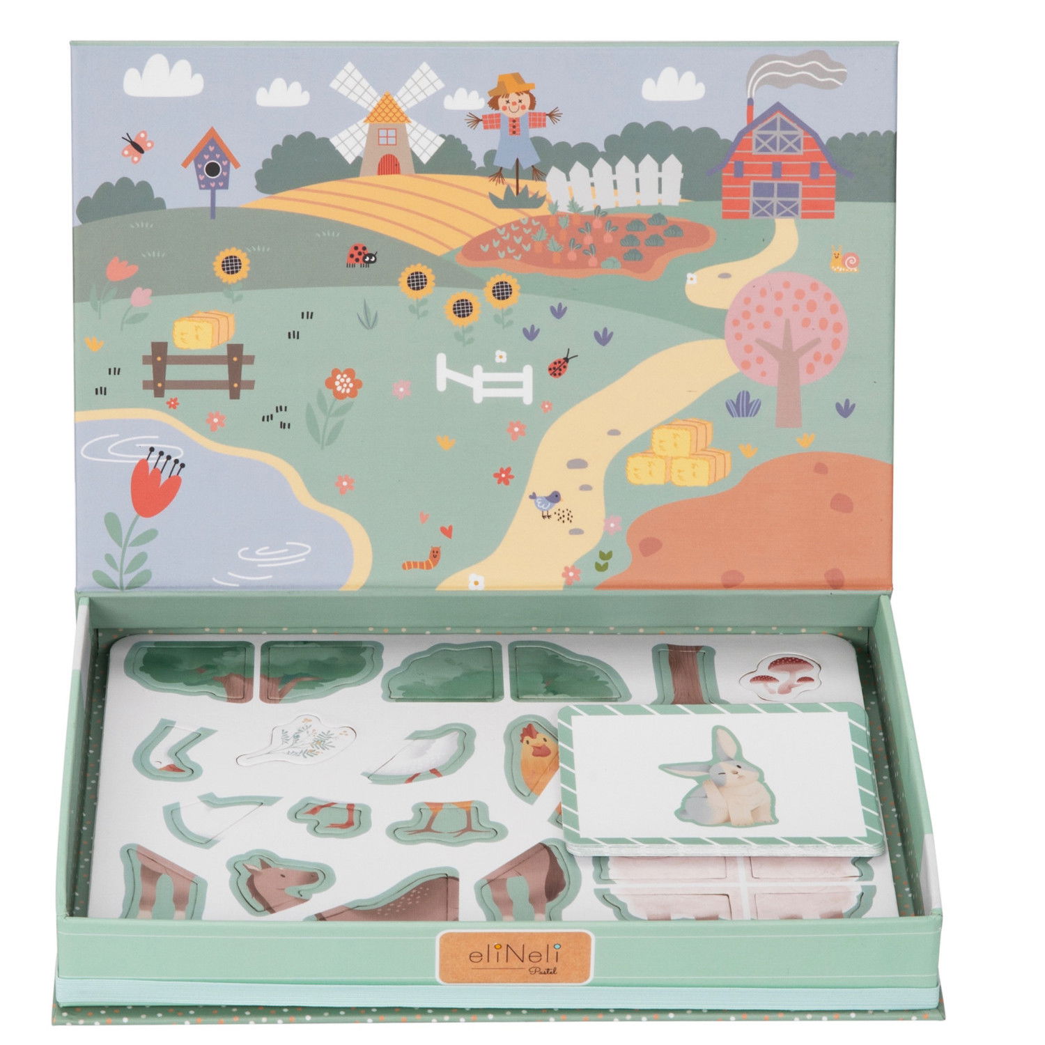 Магнитна игра - пъзел 2в1 Ферма