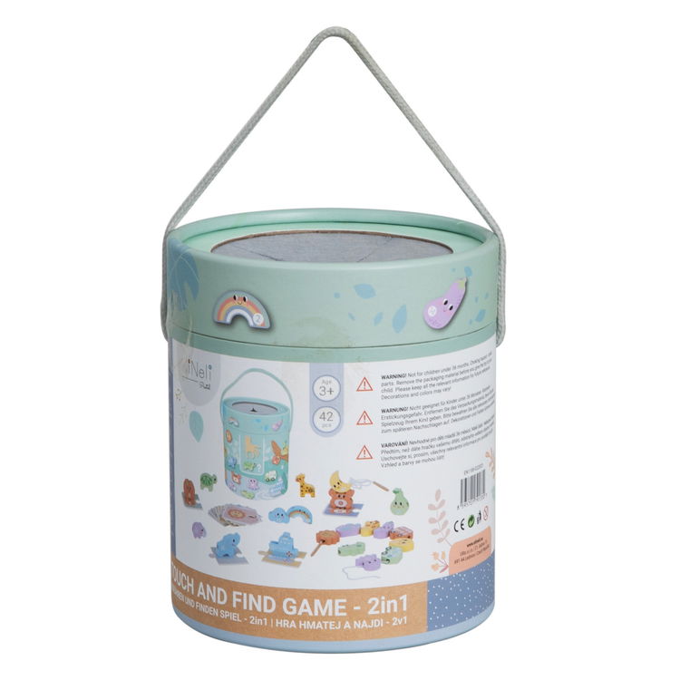 Дървена игра 2 в 1 Докосни и Намери