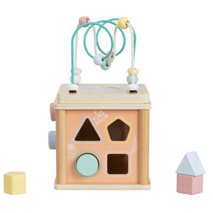 Дървен активен куб Животни