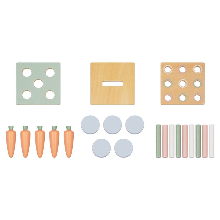 Дървена образователна кутия 3 в 1