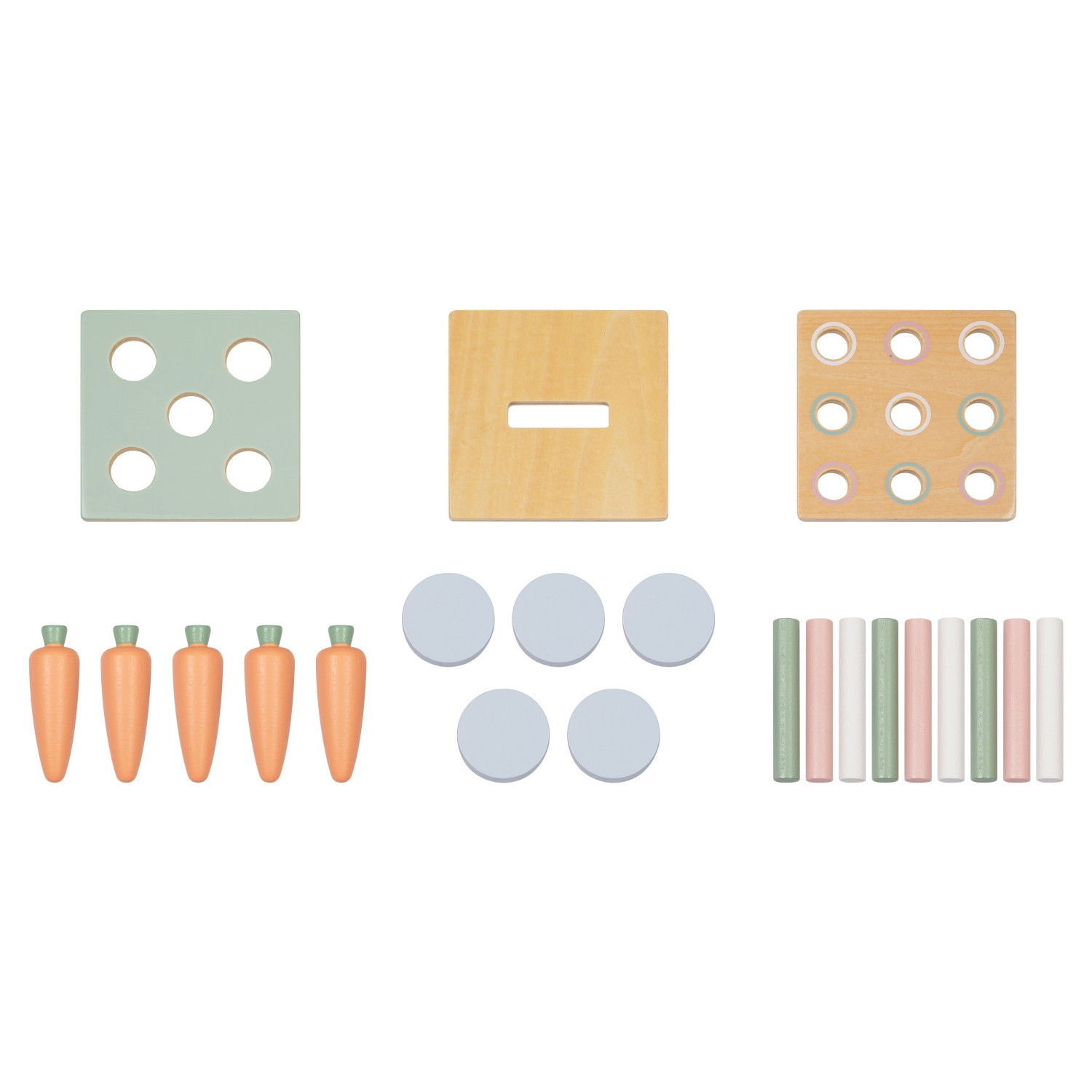 Дървена образователна кутия 3 в 1