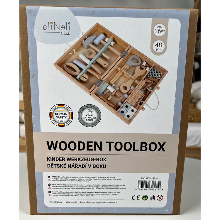 Дървени детски инструменти в кутия