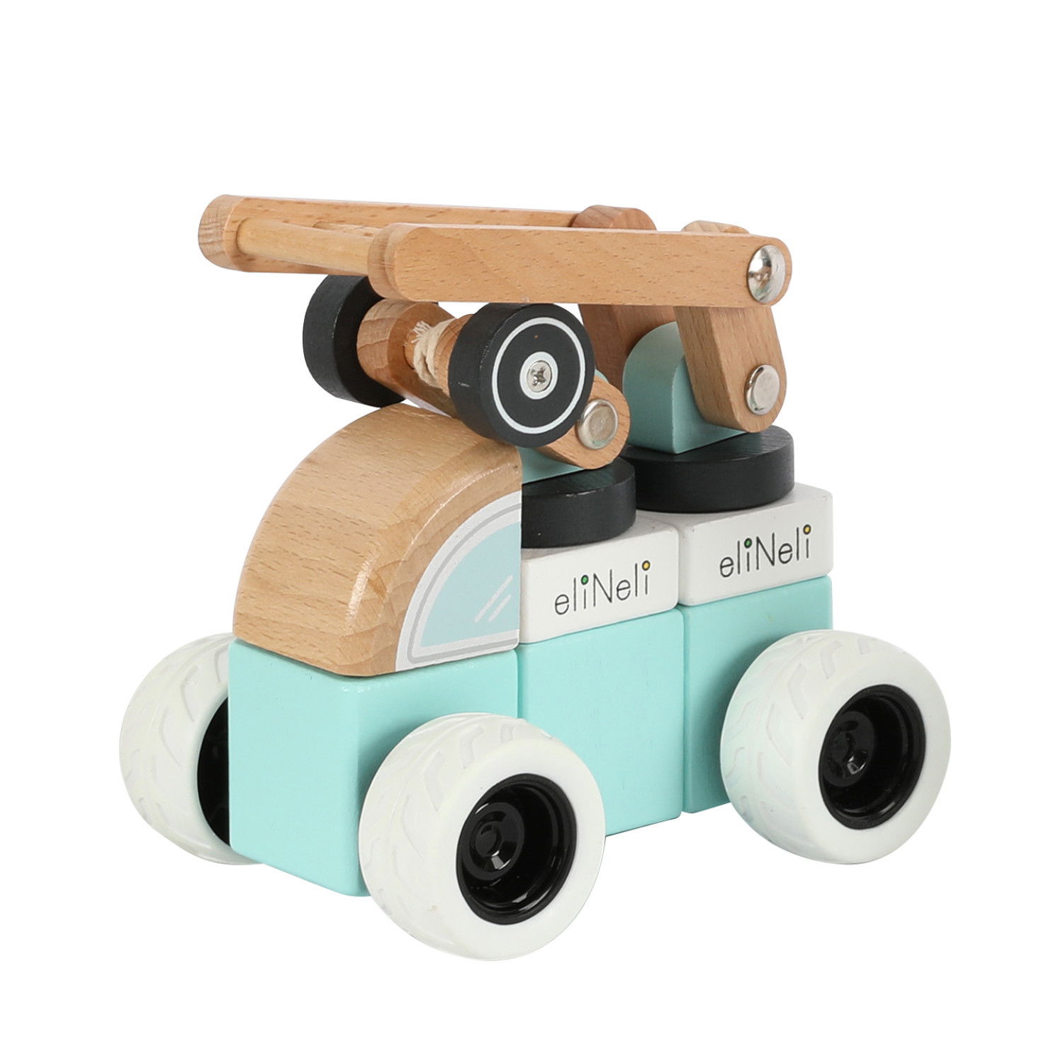 Комплект дървени машини с движещи се елементи