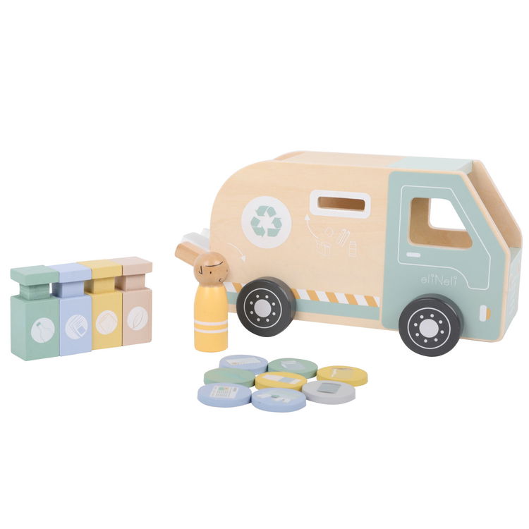 Дървен камион за боклук