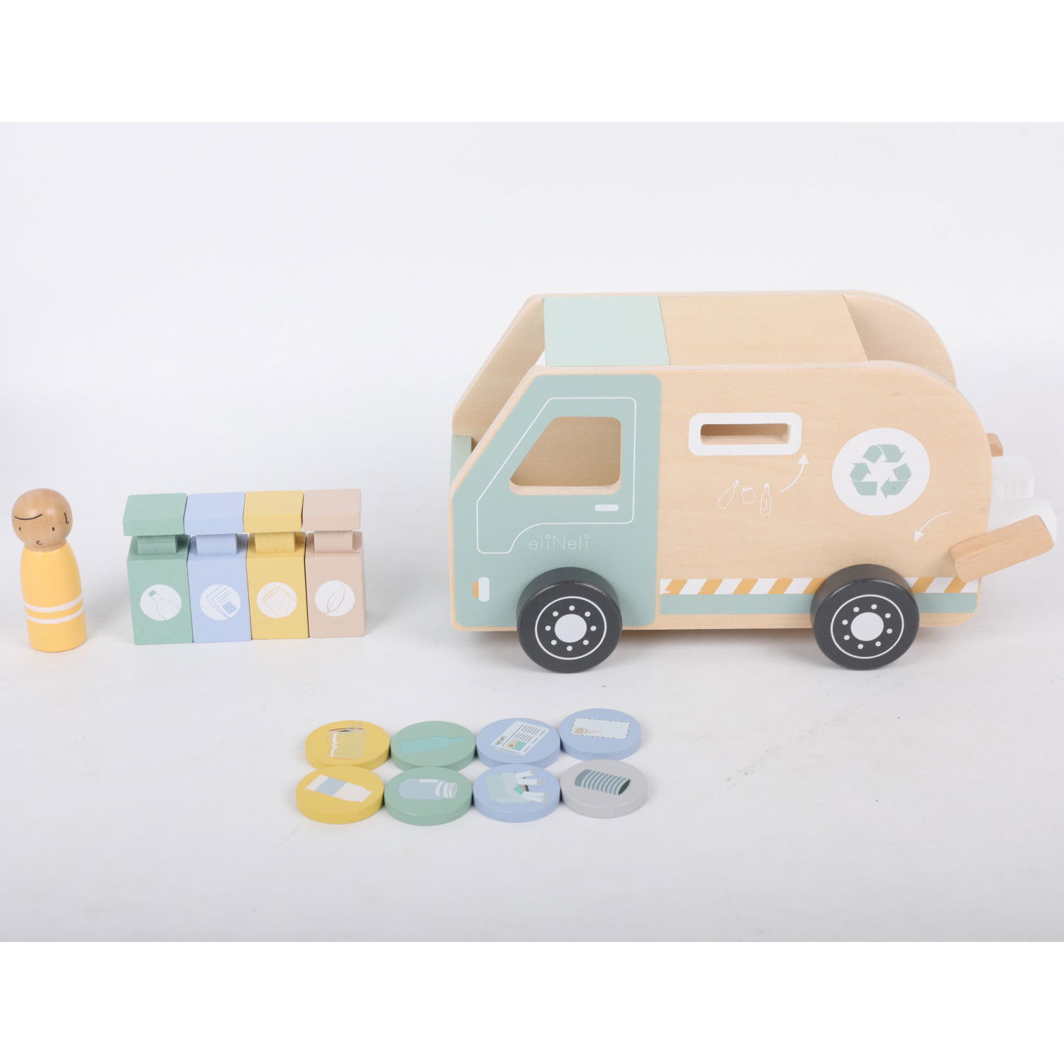 Дървен камион за боклук