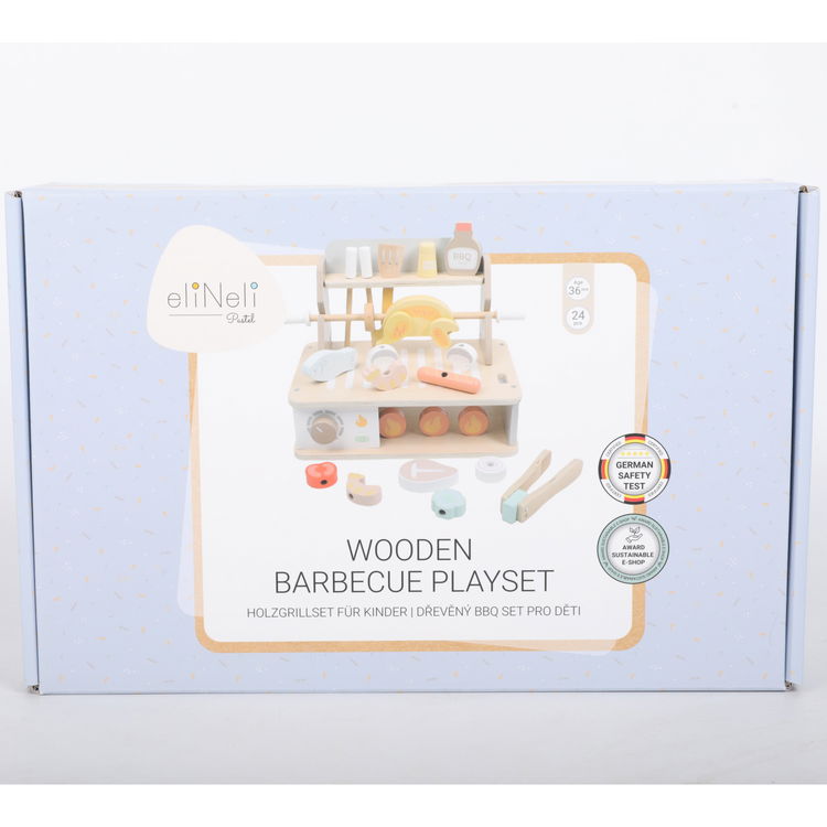 Дървено барбекю с аксесоари