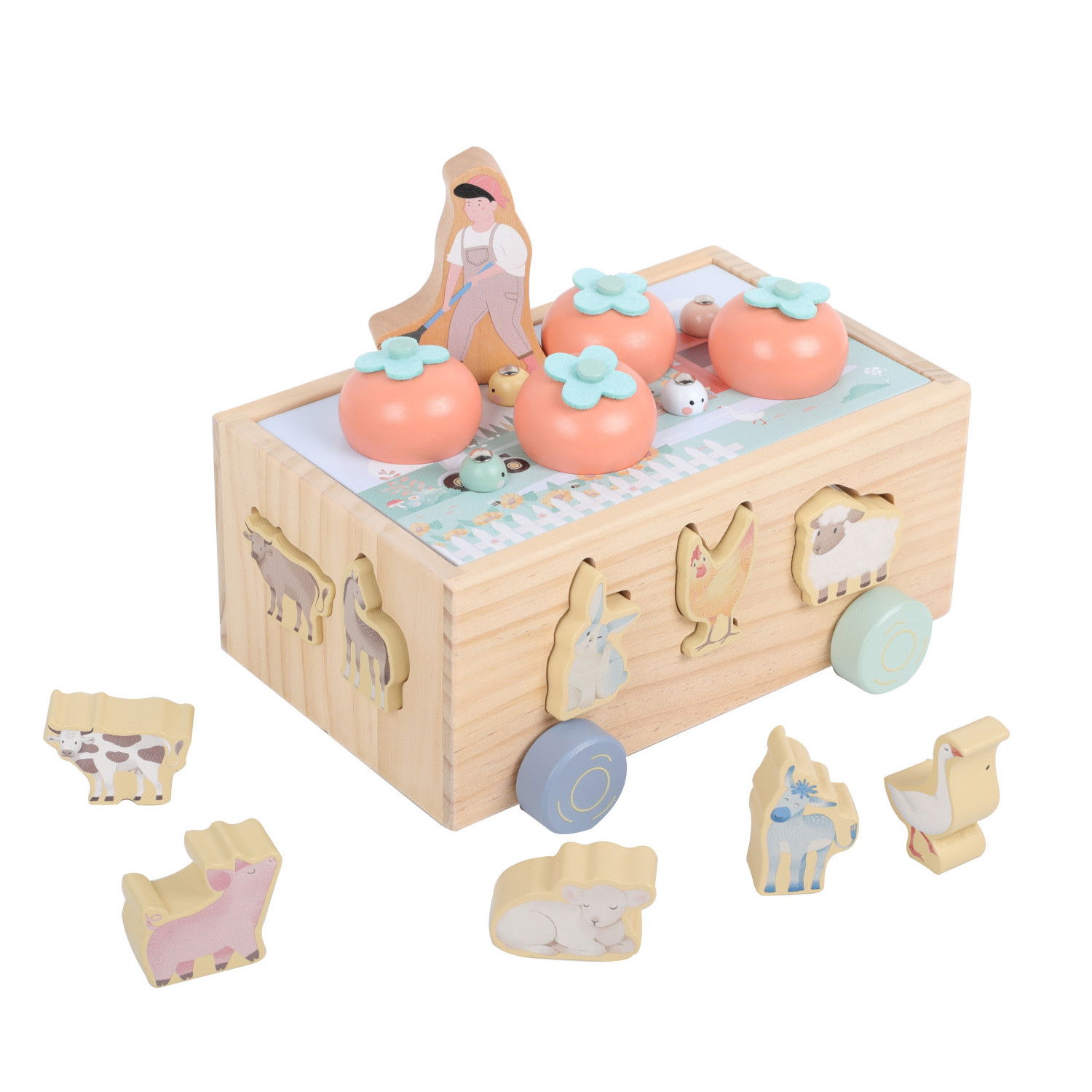 Многофункционална дървена ферма 3 в 1