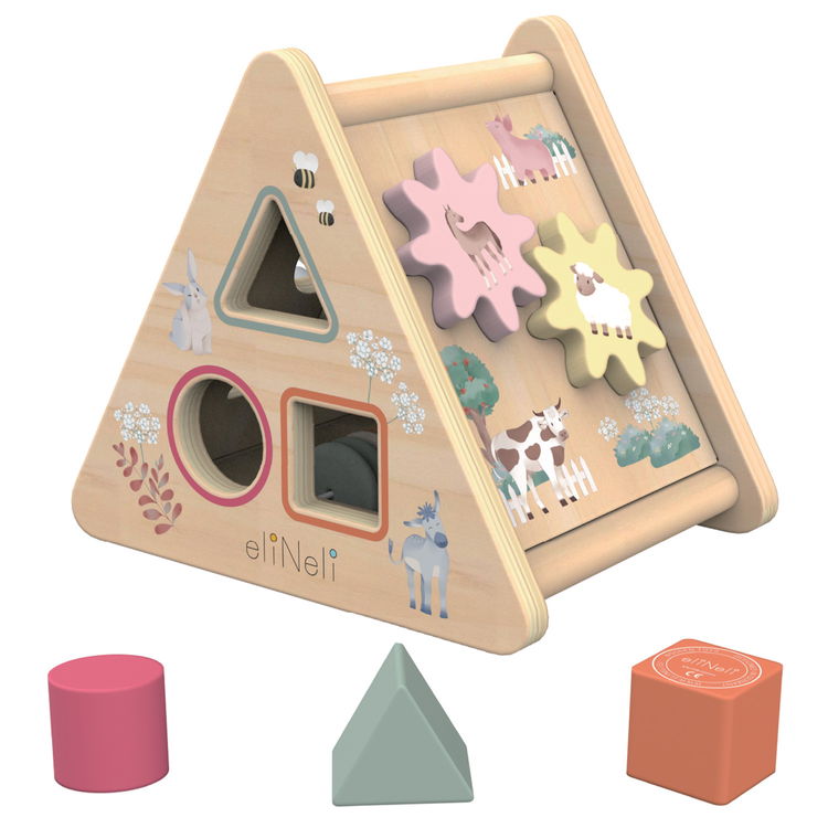 Дървен активен триъгълник Ферма