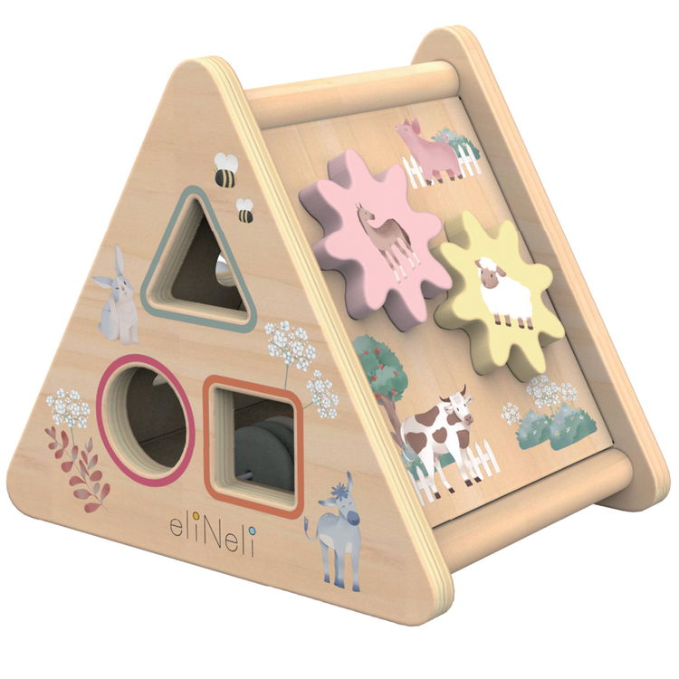 Дървен активен триъгълник Ферма