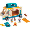 Дървена играчка кемпер, с фигури и аксесоари