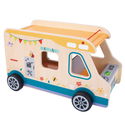 Дървена играчка кемпер, с фигури и аксесоари
