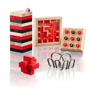 Комплект дървени мини игри 5в1