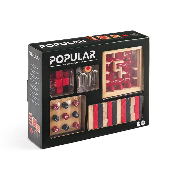 Комплект дървени мини игри 5в1