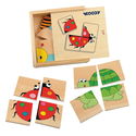 Комплект 4 дървени пъзела Калинка