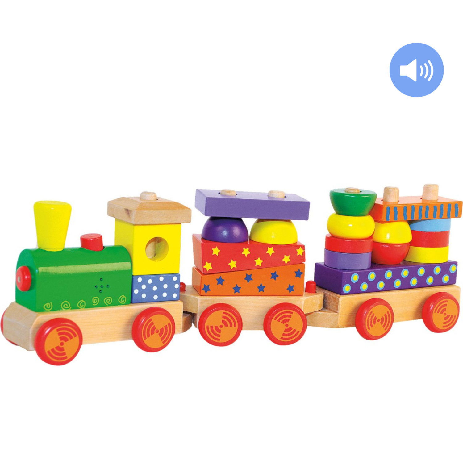 Дървено влакче със звук