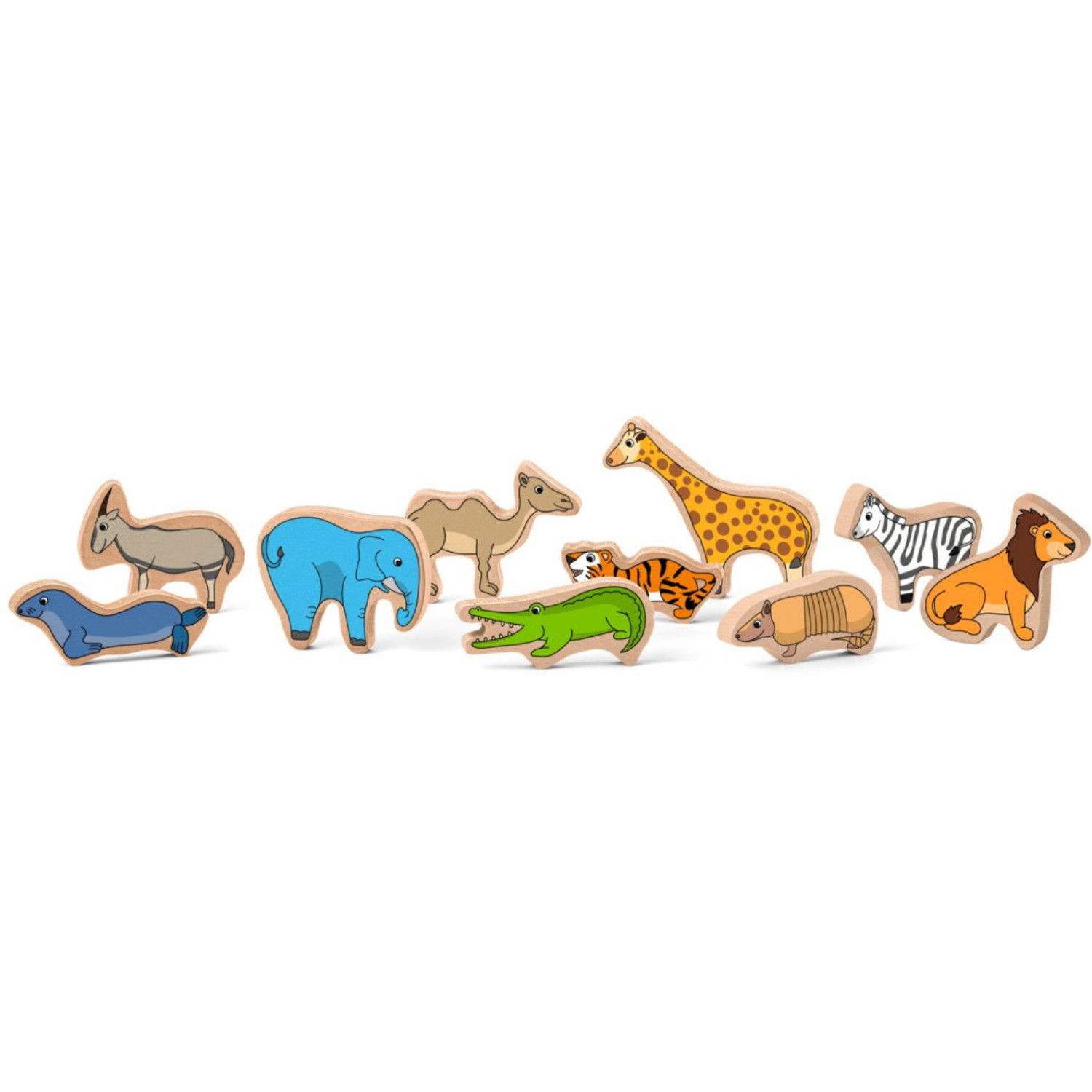 Дървен камион - сортер с животни