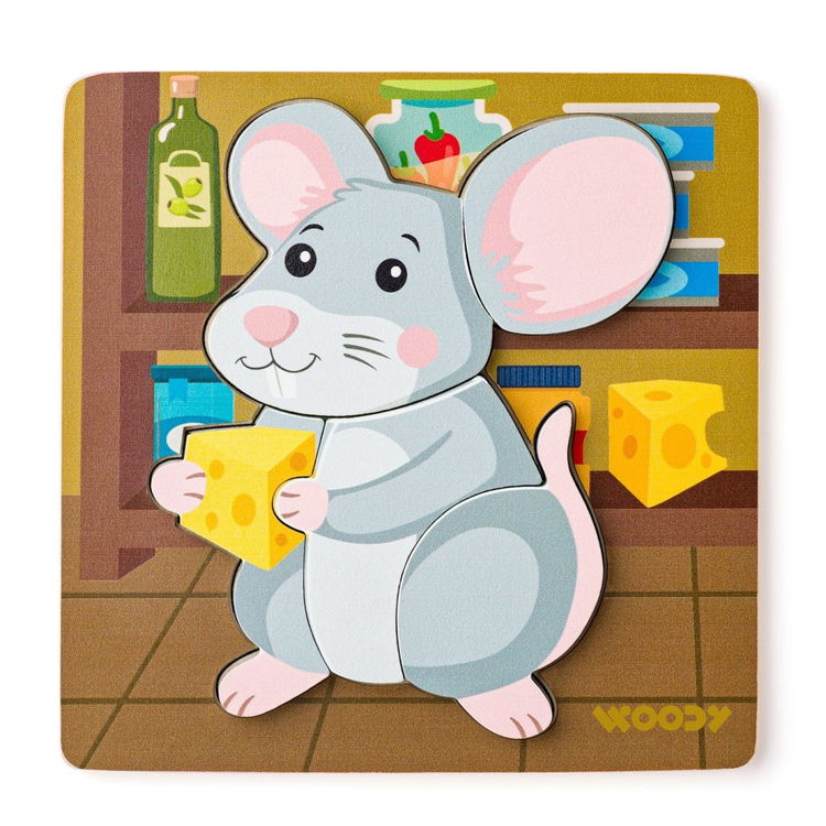 Дървен бебешки пъзел Мишле