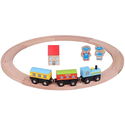 Дървена играчка влакче с релси, базов комплект