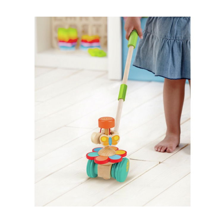 Дървена играчка за бутане Танцуващи пеперуди, Hape