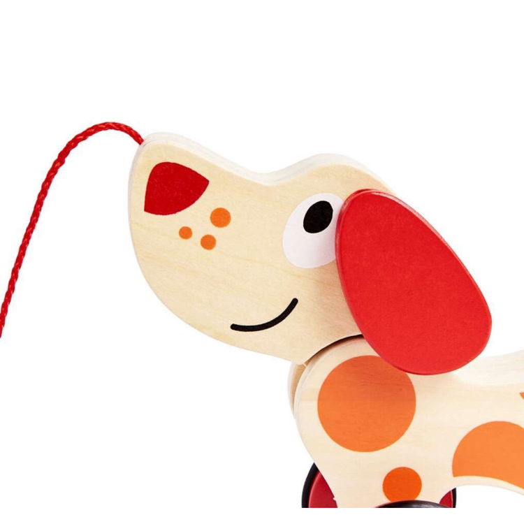 Дървена играчка за дърпане кученцето Пепе, Hape