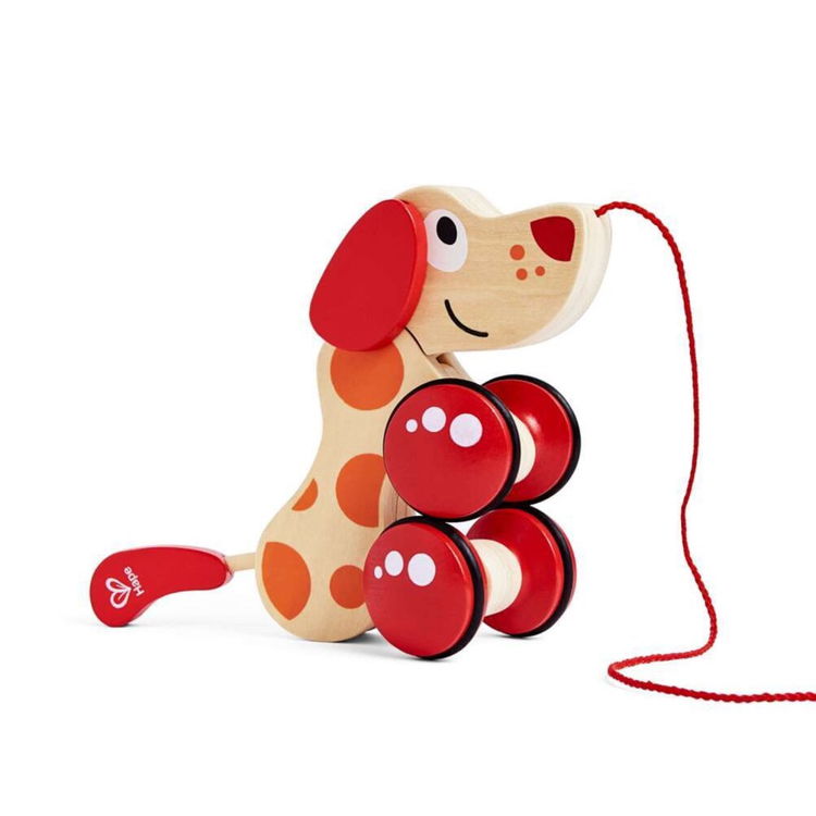 Дървена играчка за дърпане кученцето Пепе, Hape