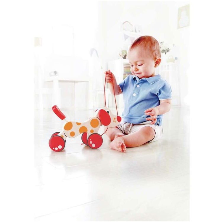 Дървена играчка за дърпане кученцето Пепе, Hape