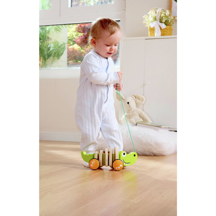 Дървена играчка за дърпане Крокодил, Hape