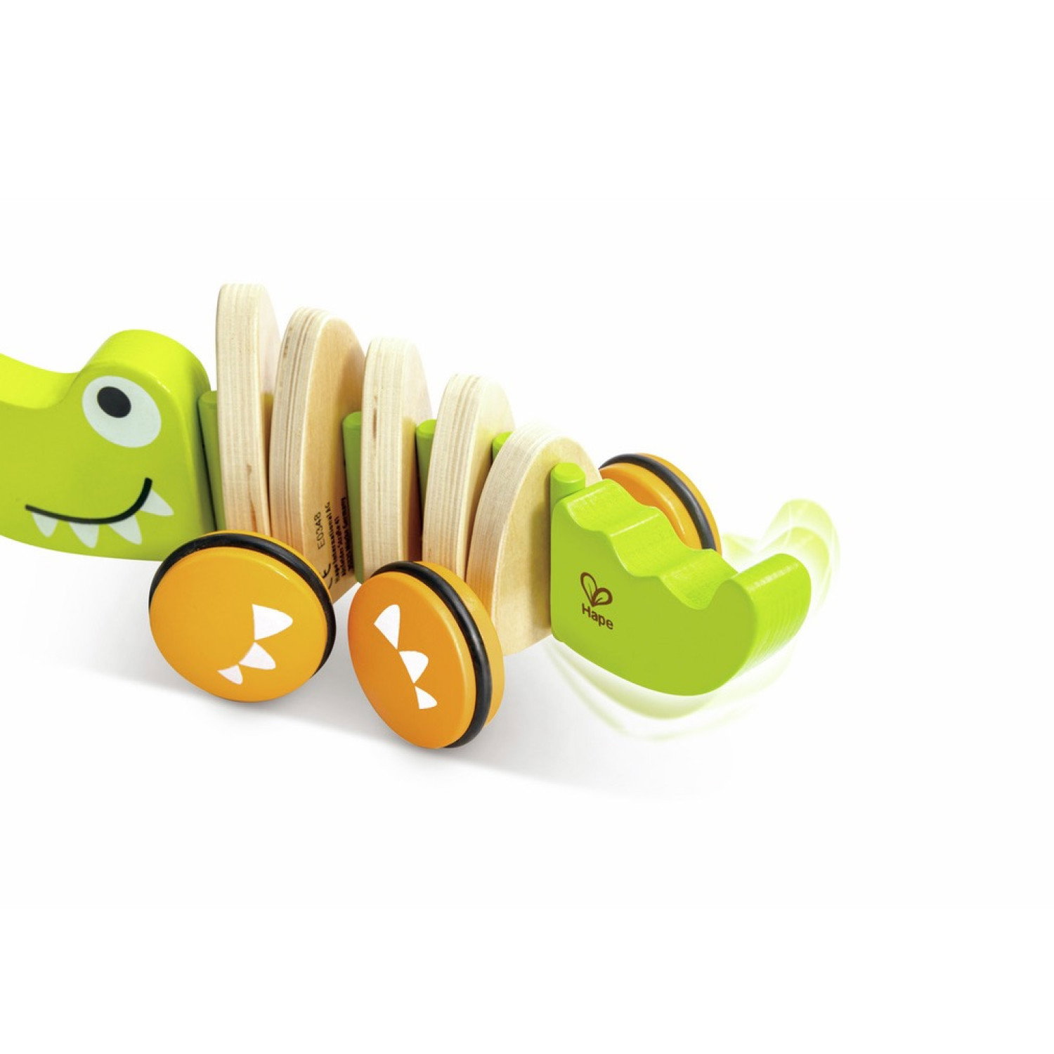 Дървена играчка за дърпане Крокодил, Hape