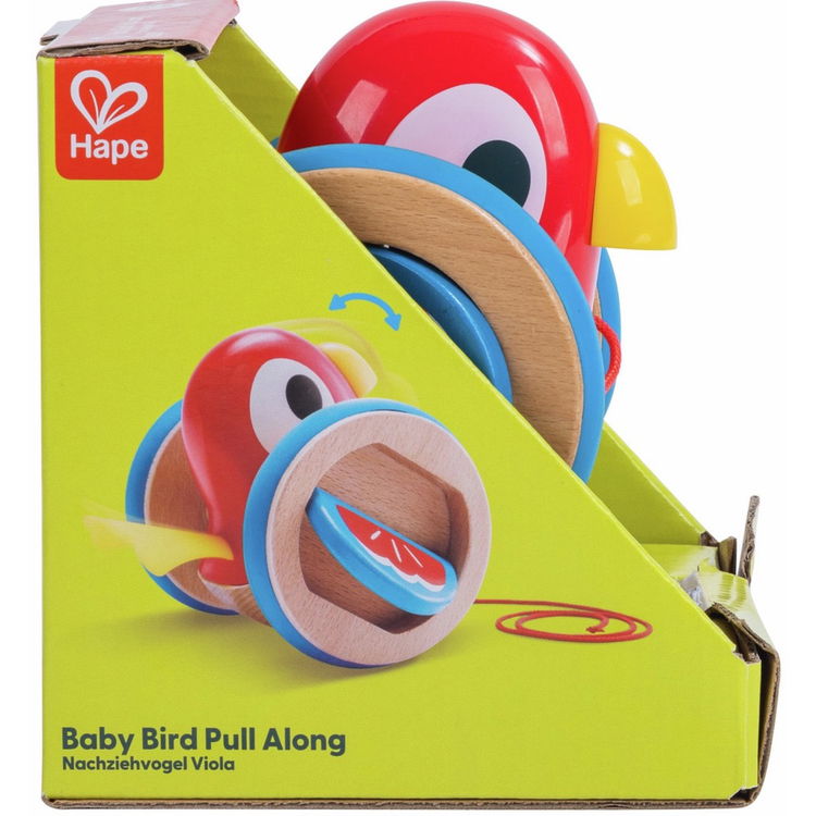 Дървена играчка за дърпане Пиленце, Hape