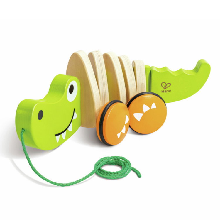 Дървена играчка за дърпане Крокодил, Hape