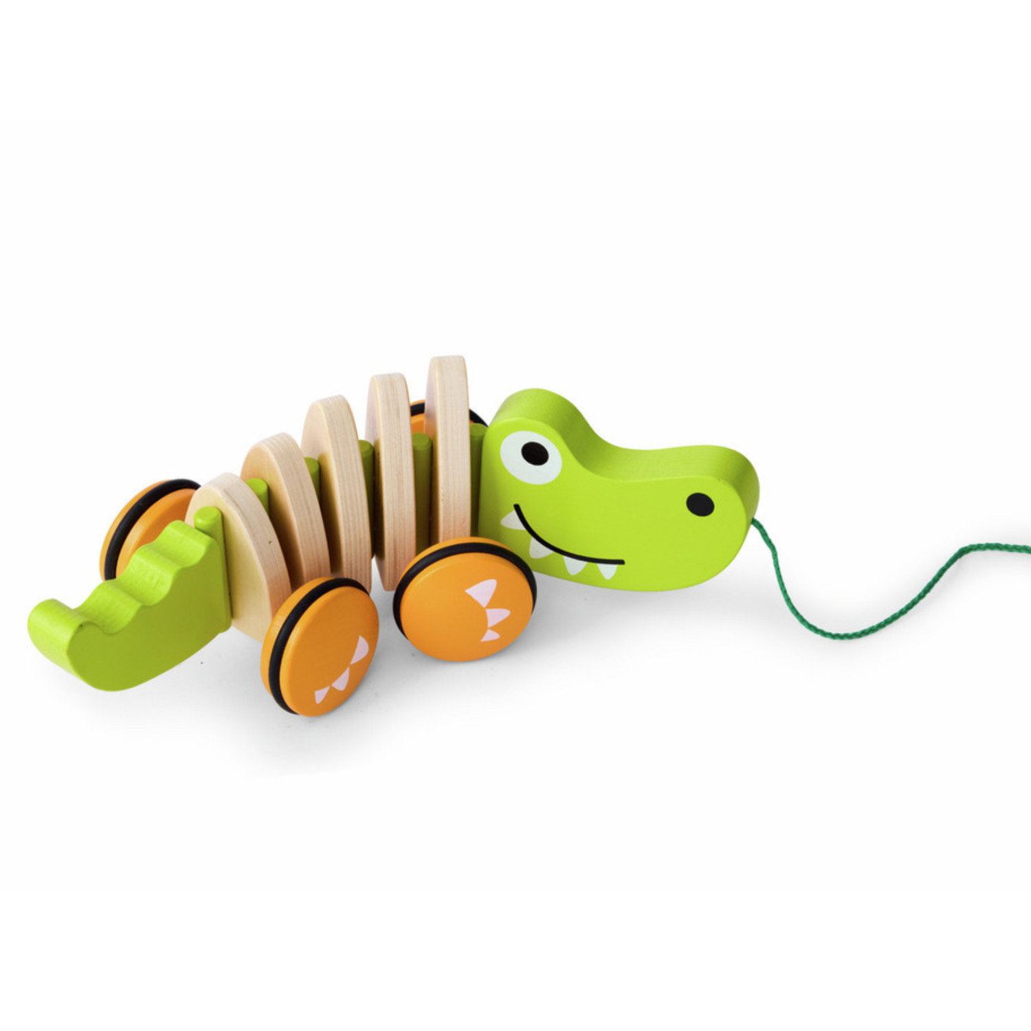 Дървена играчка за дърпане Крокодил, Hape