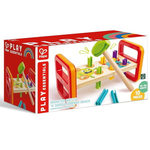 Дървена обучителна игра с чукче Чудовища, Hape