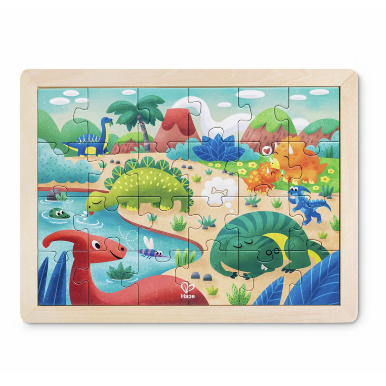 Дървен пъзел Динозаврите, Hape